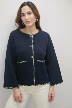 Encuentro Moda ABRIGO DETALLE PESPUNTE