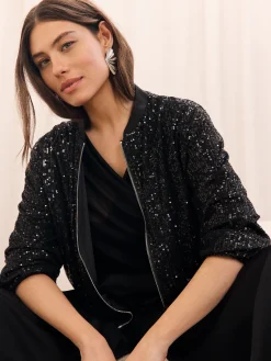 Encuentro Moda BOMBER DE LENTEJUELAS