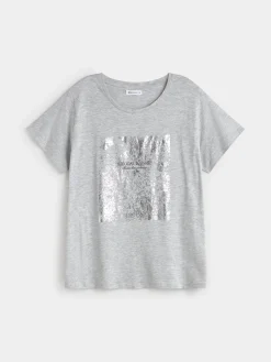 Encuentro Moda CAMISETA BRILLO PLATEADO