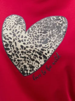 Encuentro Moda CAMISETA CORAZÓN LEOPARDO