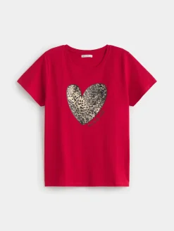 Encuentro Moda CAMISETA CORAZÓN LEOPARDO