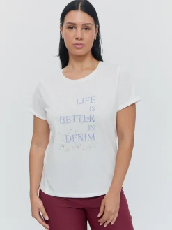 Encuentro Moda CAMISETA LETRAS DENIM