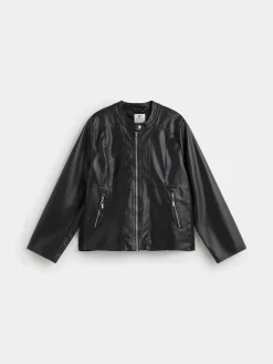 Encuentro Moda CAZADORA EFECTO PIEL CUELLO MAO