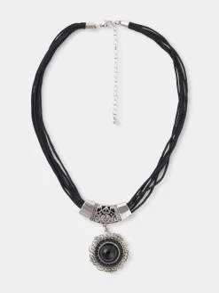 Encuentro Moda COLLAR CUERDA PLATEADO