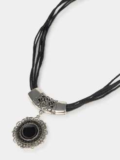 Encuentro Moda COLLAR CUERDA PLATEADO