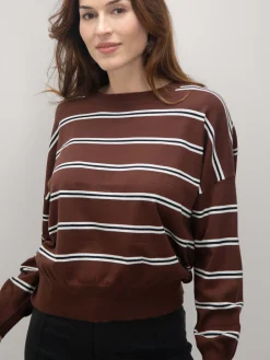 Encuentro Moda JERSEY RAYAS MARRON