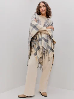 Encuentro Moda PONCHO CUADROS BRILLOS
