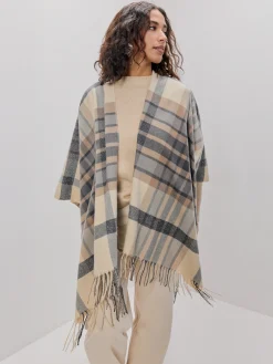 Encuentro Moda PONCHO CUADROS BRILLOS