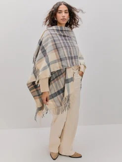 Encuentro Moda PONCHO CUADROS BRILLOS