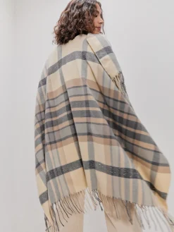 Encuentro Moda PONCHO CUADROS BRILLOS