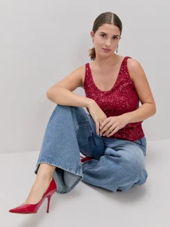 Encuentro Moda TOP LENTEJUELAS