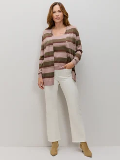 Encuentro Moda TOP RAYAS METALIZADAS